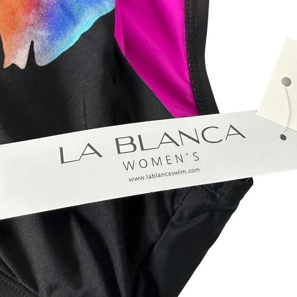 La Blanca Women's Plus Size 22W Prism Palm Bandeau Bikini Top - Picture 6 of 10